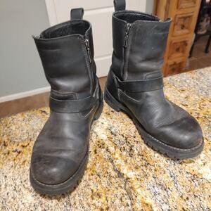 Milwaukee Motorcycle Clothing Co. Black Leather Boots Size 10D Style MB407